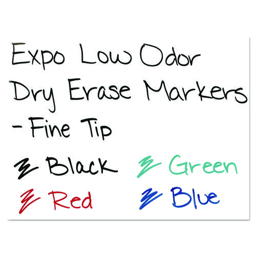 Low-Odor Dry-Erase Marker, Fine Bullet Tip, Blue, Dozen