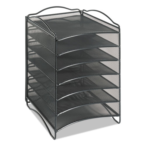 Safco 6-Compartment Mesh Desktop Organizer