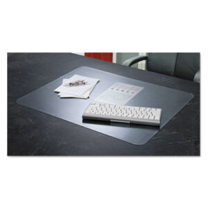 KrystalView Desk Pad with Antimicrobial Protection, Matte Finish, 24 x 19, Clear