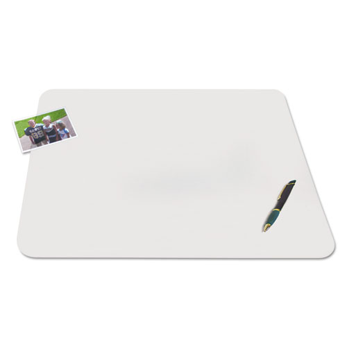 KrystalView Desk Pad with Antimicrobial Protection, Matte Finish, 24 x 19, Clear
