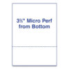 Perforated and Punched Laser Cut Sheets, Micro-Perforated 3.67" from Bottom, 24 lb Bond Weight, 8.5 x 11, White, 500/Ream