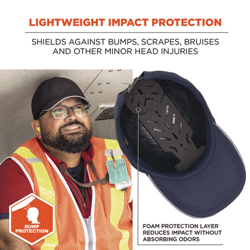Skullerz 8947 Lightweight Baseball Hat and Bump Cap Insert, X-Large/2X-Large, Navy