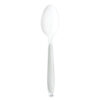 Impress Heavyweight Full-Length Polystyrene Cutlery, Spoon, Plastic, White, 100/Box, 10 Boxes/Carton