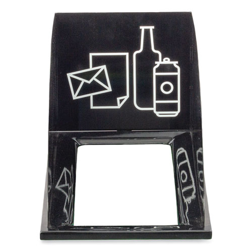 Mixx Recycling Center Lid, Topper Style, 9.87w x 19.87d x 0.62h, Black