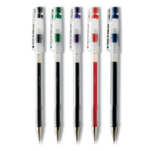 G-TEC-C Ultra Gel Pen, Stick, Ultra-Fine 0.4 mm, Assorted Ink and Barrel Colors, 5/Pack