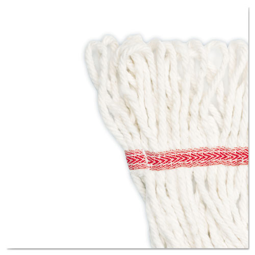 Super Loop Wet Mop Head, Cotton/Synthetic Fiber, 5" Headband, Large Size, White, 12/Carton - Image 9
