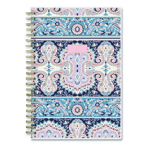 Cocorrina Weekly/Monthly Planner, Pastel Paisley Artwork, 8 x 5, Blue/Pink/White Cover, 12-Month (Jan to Dec): 2025