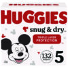 Snug and Dry Diapers, Size 5, 27+ lbs, 132/Carton