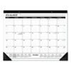 Academic Year Ruled Desk Pad, 21.75 x 17, White Sheets, Black Binding, Black Corners, 16-Month (Sept to Dec): 2024 to 2025