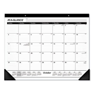 Academic Year Ruled Desk Pad, 21.75 x 17, White Sheets, Black Binding, Black Corners, 16-Month (Sept to Dec): 2024 to 2025