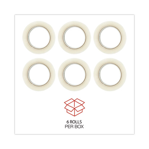 General-Purpose Box Sealing Tape, 3" Core, 1.88" x 110 yds, Clear, 6/Pack