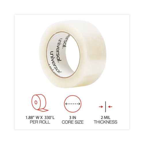 General-Purpose Box Sealing Tape, 3" Core, 1.88" x 110 yds, Clear, 6/Pack