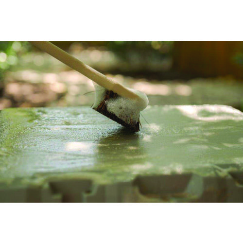 Utility Brush, Brown Palmyra Fiber Bristles, 5.5" Brush, 14.5" Tan Plastic Handle