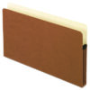 Smart Shield File Pocket, 3.5" Expansion, Legal Size, Red Fiber, 10/Box