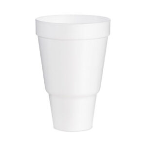 Foam Drink Cups, Tapered Bottom, 32 oz, White, 25/Bag, 20 Bags/Carton