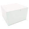 White One-Piece Non-Window Bakery Boxes, 8 x 8 x 5, White, Paper, 100/Carton