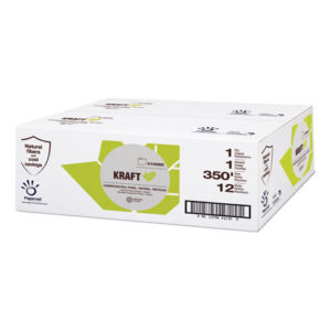 Heavenly Soft Hardwound Paper Towel, Kraft, 1-Ply, 5.5 x 5.5, Brown, 350 ft/Roll, 12 Rolls/Carton