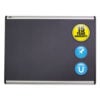 Prestige Plus Magnetic Fabric Bulletin Boards, 72" x 48", Gray Surface, Satin Aluminum Frame
