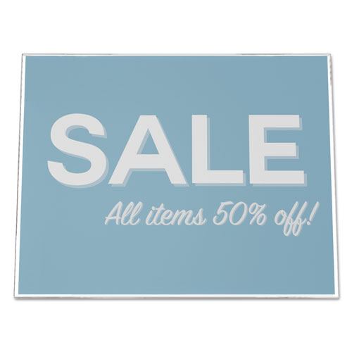 Classic Image Slanted Sign Holder, Landscaped, 11 x 8.5 Insert, Clear