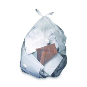 Linear Low-Density Can Liners, 56 gal, 2 mil, 43" x 48", Clear, Flat Pack, 100/Carton