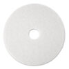 Low-Speed Super Polishing Floor Pads 4100, 13" Diameter, White, 5/Carton