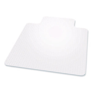 EverLife Chair Mat for Flat Pile Carpet with Lip, 36 x 48, Clear