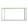 Horizontal Sliding Porcelain Magnetic Whiteboard, 96" x 48", White Surface, Anodized Aluminum Frame