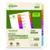 Customizable Table of Contents Ready Index Dividers with Multicolor Tabs, 8-Tab, 1 to 8, 11 x 8.5, White, 3 Sets
