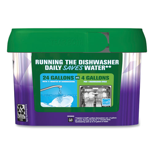 Platinum Plus ActionPacs Dishwasher Detergent Pods, Fresh Scent, 20.7 oz Tub, 38/Tub, 6/Carton