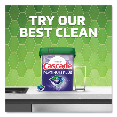 Platinum Plus ActionPacs Dishwasher Detergent Pods, Fresh Scent, 20.7 oz Tub, 38/Tub, 6/Carton