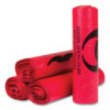 High-Density Commercial Can Liners, Infectious Waste Biohazard, 33 gal, 13 mic, 33" x 40", Red, Interleaved, 25/RL, 20 RL/CT