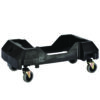 Rectangular Trash Can Dolly, 200 lb Capacity, 8.2 x 24.4 x 15.7, Black