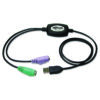 USB to PS/2 Adapter for Keyboard and Mouse, USB-A Male to (2) PS/2 Female, 18"