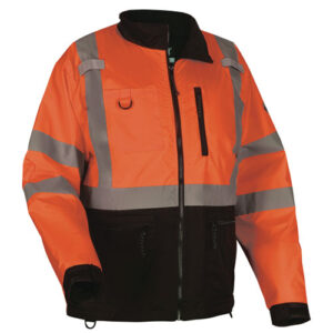 GloWear 8351 Class 3 Hi-Vis Windbreaker Water-Resistant Jacket, X-Large, Orange