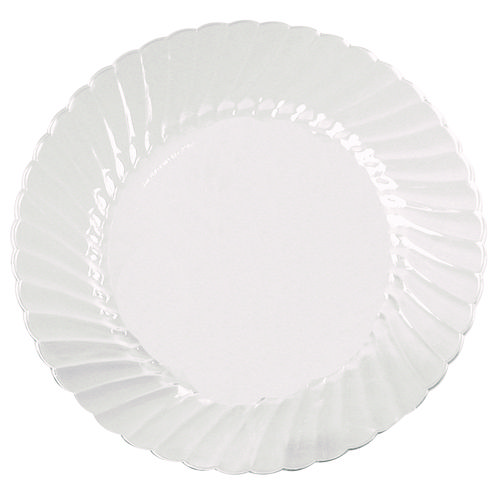 Classicware Plates, Plastic, 9" dia, Clear, 10/Bag, 18 Bags/Carton