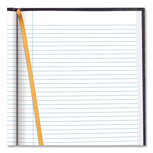 Executive Notebook with Ribbon Bookmark, 1-Subject, Medium/College Rule, Blue Cover, (75) 11 x 8.5 Sheets