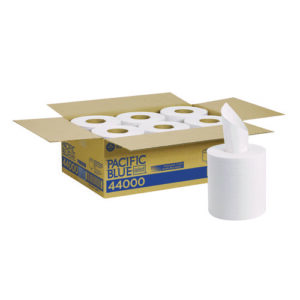 Pacific Blue Select 2-Ply Center-Pull Perf Wipers, 2-Ply, 8.25 x 12, White, 520/Roll, 6 Rolls/Carton
