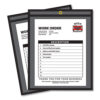 Stitched Shop Ticket Holders, Super Heavy-Duty, 8.5 x 11 Insert, Clear Front, Black Pressboard Back, Black Border, 25/Box