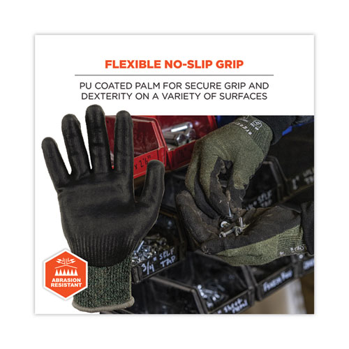 ProFlex 7070 ANSI A7 Nitrile Coated CR Gloves, Green, Medium, Pair