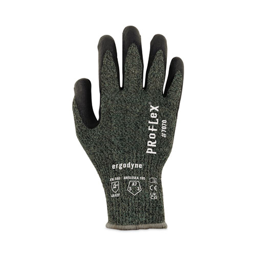 ProFlex 7070 ANSI A7 Nitrile Coated CR Gloves, Green, Medium, Pair