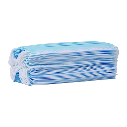 Three-Ply General Use Face Mask, Blue, 50/Box, 40 Boxes/Carton