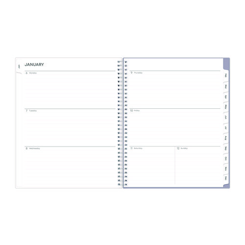 Laila Create-Your-Own Cover Weekly/Monthly Planner, Wildflower Artwork, 11 x 8.5, Purple/Blue/Pink, 12-Month (Jan-Dec): 2025