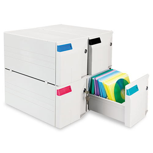 CD/DVD Storage Drawer, Holds 150 Discs, Light Gray