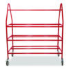 Deluxe Pro Ball Cart, Metal, 176 lb Capacity, 18.5 x 51 x 54, Red