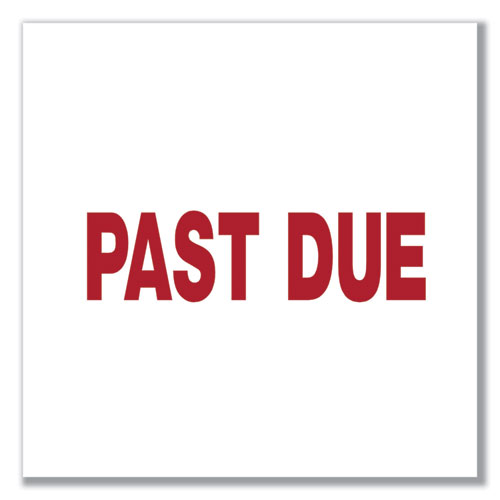 Message Stamp, PAST DUE, Pre-Inked One-Color, Red - Image 3