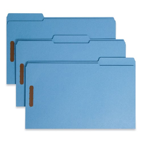 Smead Colored 1/3 Tab Cut Legal Recycled Fastener Folder