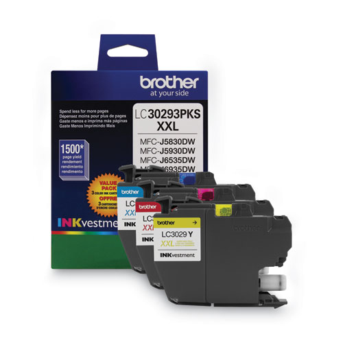 Brother LC30293PK Original Inkjet Ink Cartridge - Cyan, Magenta, Yellow - 3 / Pack