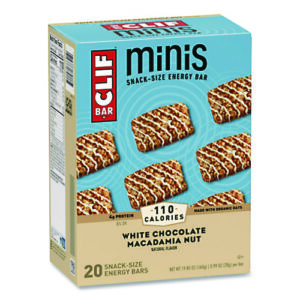 Energy Bar Minis, White Chocolate Macadamia Nut, 1 oz, 20/Box