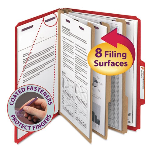 Smead SafeSHIELD 2/5 Tab Cut Letter Recycled Classification Folder