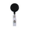 Clip-On Badge Reel, Extends 30", Black, 25/Pack